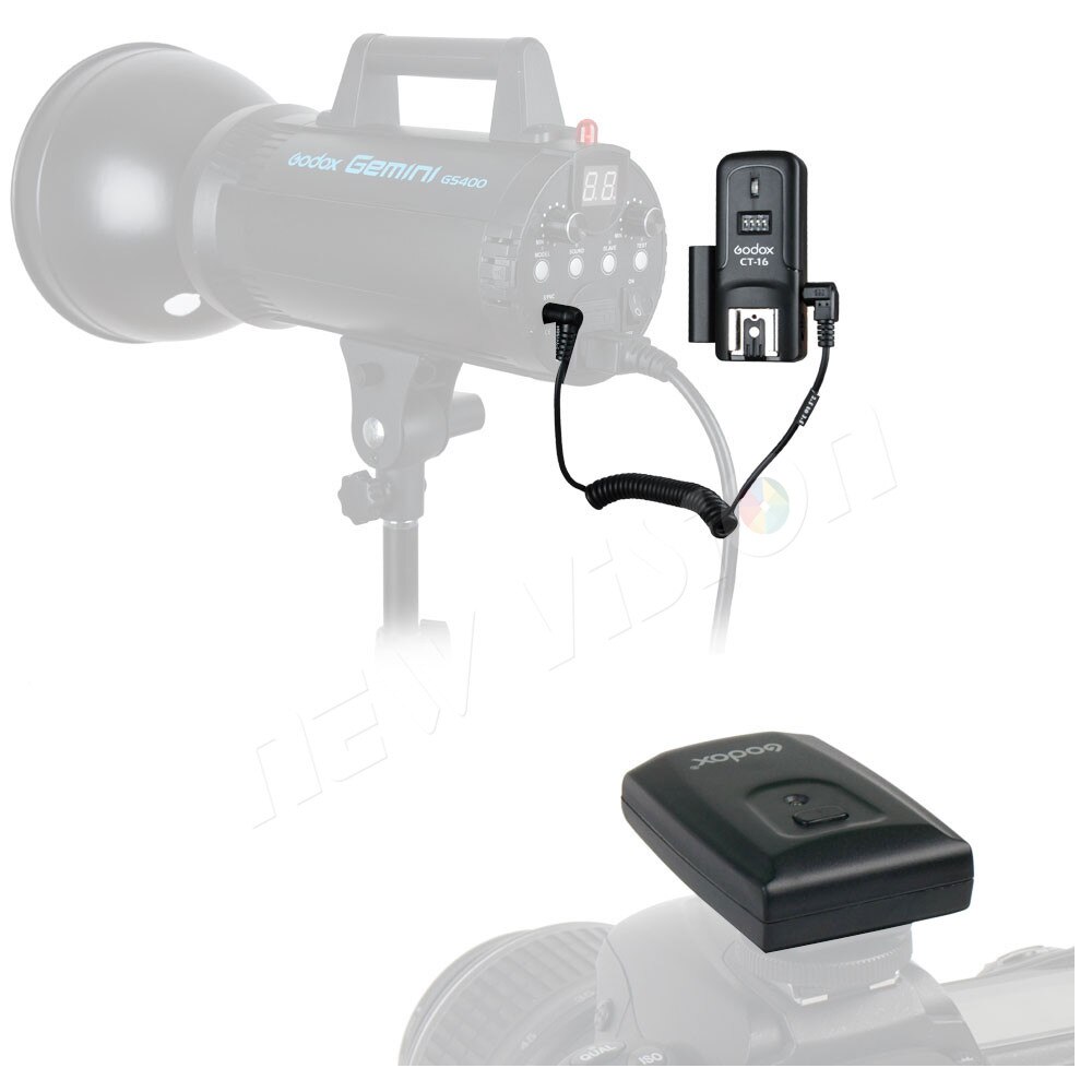 Bộ Truyền Tín Hiệu Âm Thanh Godox CT-16 16 Kênh Kèm 2 Bộ Thu Phát Cho Đèn Flash Dành Cho Canon Nikon Pentax