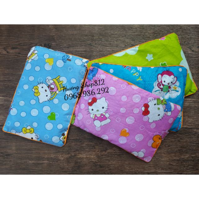 Gối Vỏ Đỗ Tâm An Vải Thô Lụa Hàn Cho Bé Sơ Sinh ( 23×32cm)