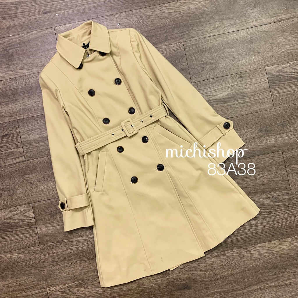 Áo trenchcoat dáng dài 02 lớp màu be/nâu/đen - 83A38