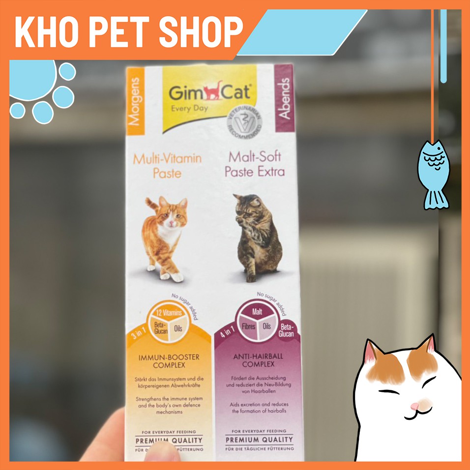 Combo gel dinh dưỡng và gel tiêu búi lông cho mèo Gimcat 50g