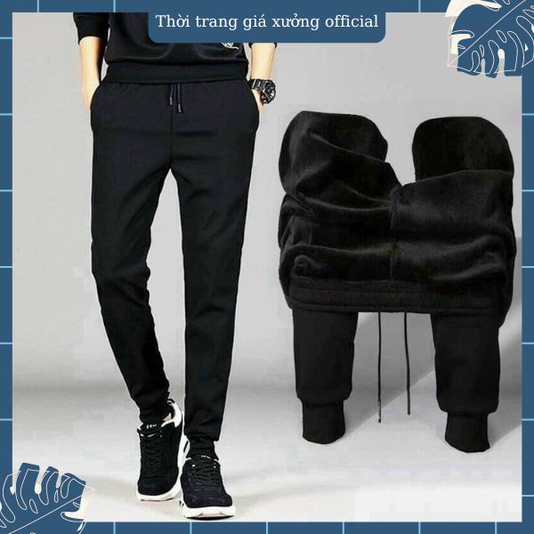 Quần Jogger nam/ nữ lót lông cho mùa đông