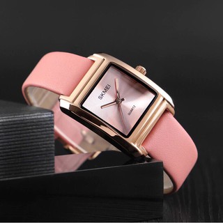 Đồng Hồ Nữ Dây Da SKMEI T88 dây da cao cấp mặt kính vuông bo cong quý phái