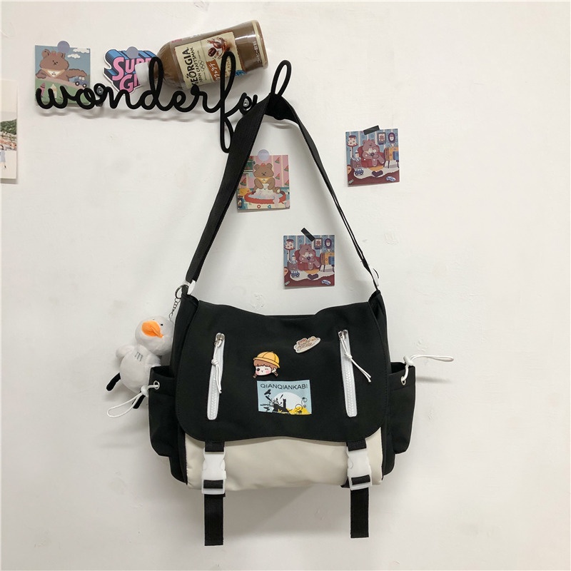 Túi Đeo Chéo Vai Bằng Nylon Thời Trang Hàn Quốc Dễ Thương Kích Thước Lớn 2022 Dành Cho Nữ