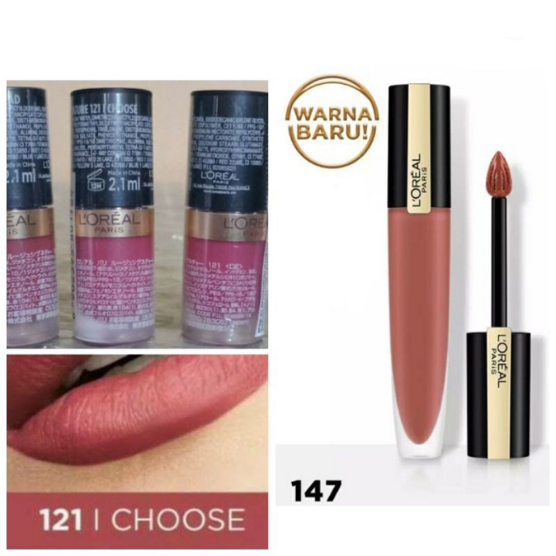 (Hàng Mới Về) Son Môi Loreal Dạng Lỏng Mini 121 I Choose / 147 I Believe