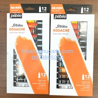 Màu gouache Pebeo - 12 màu