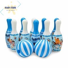 ĐỒ CHƠI BOWLING DORAEMON/ NGƯỜI NHỆN CHO BÉ (10 CHAI & 2 BÓNG NHỰA)