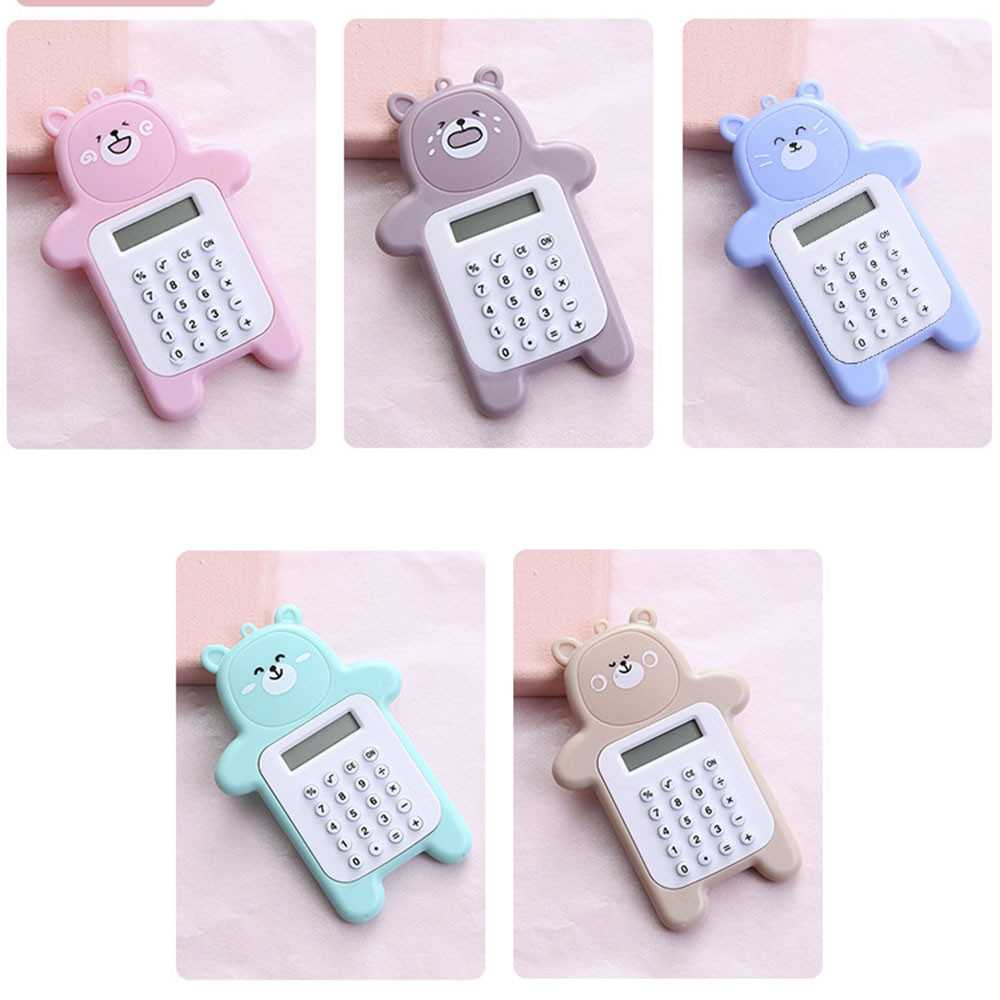 Máy Tính Bỏ Túi Hình Gấu 8 Bit Kỹ Thuật Số 9.5x6.5cm