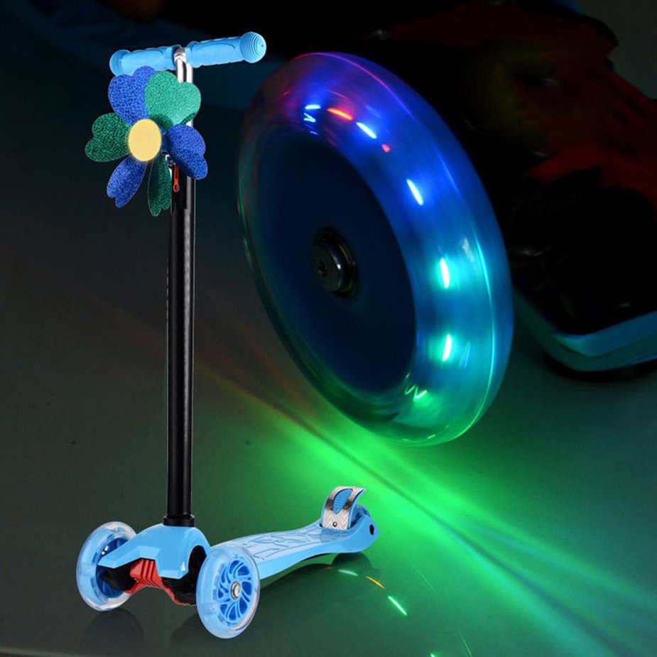 Bánh xe trượt scooter Mini có đèn LED nhấp nháy 120mm gắn phía sau