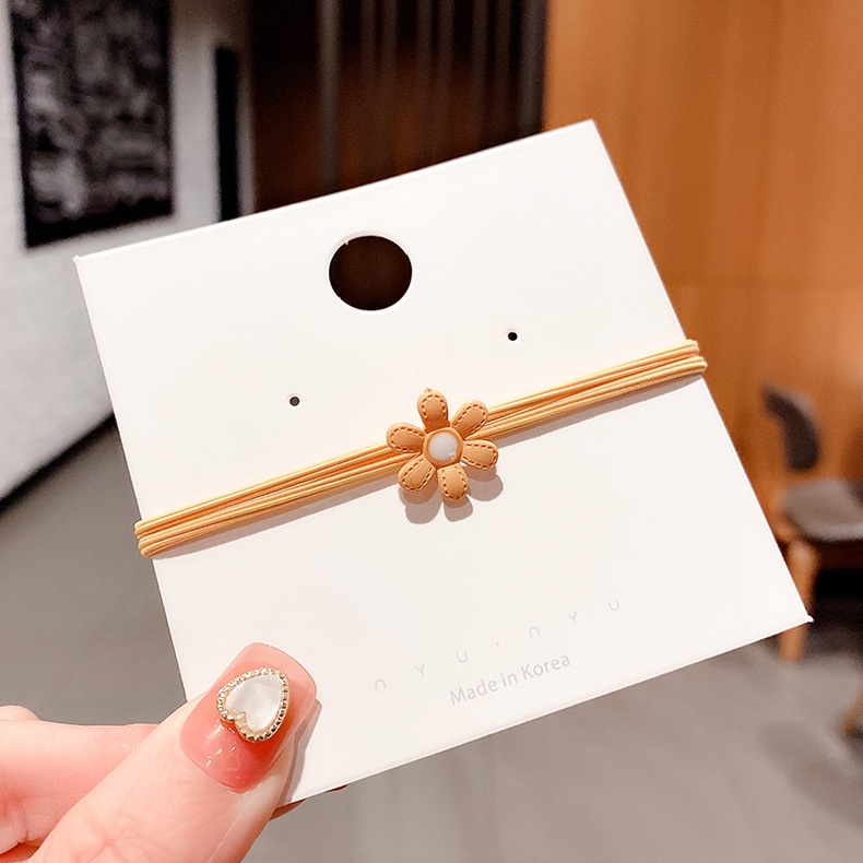 （Một sợi dây tóc）Dây cột tóc hình hoa cúc màu kẹo ngọt ngào cho nữ