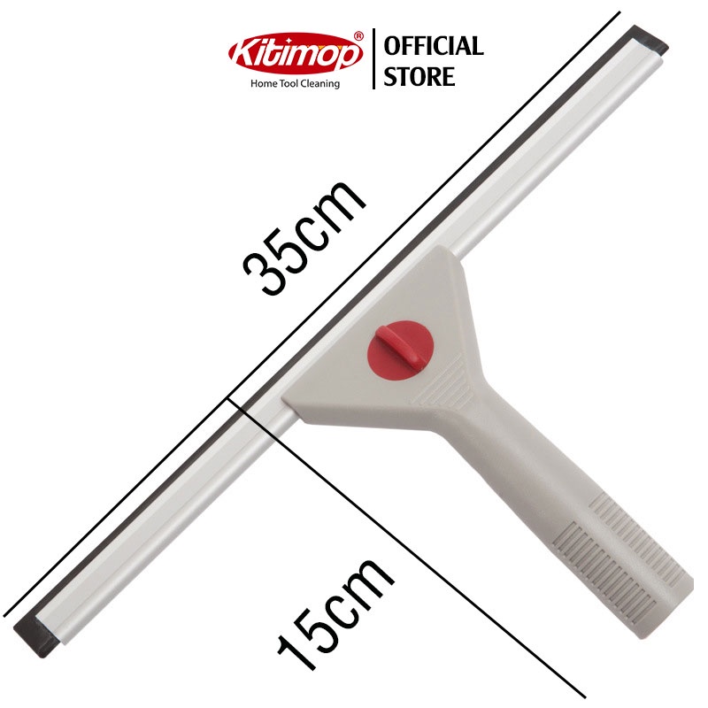 Gạt kính cầm tay, cây gạt nước lau kính nhựa lưỡi cao su - Kitimop-N35