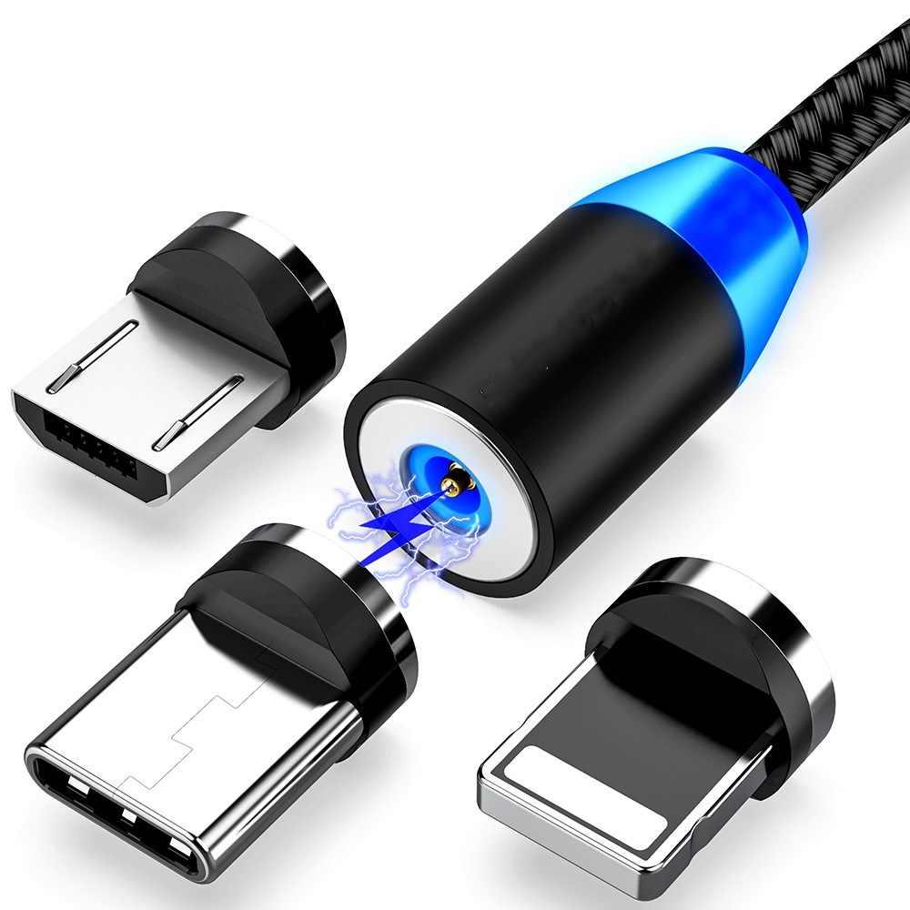 Cáp sạc nam châm USB type C có đèn LED chất lượng cao cho điện thoại