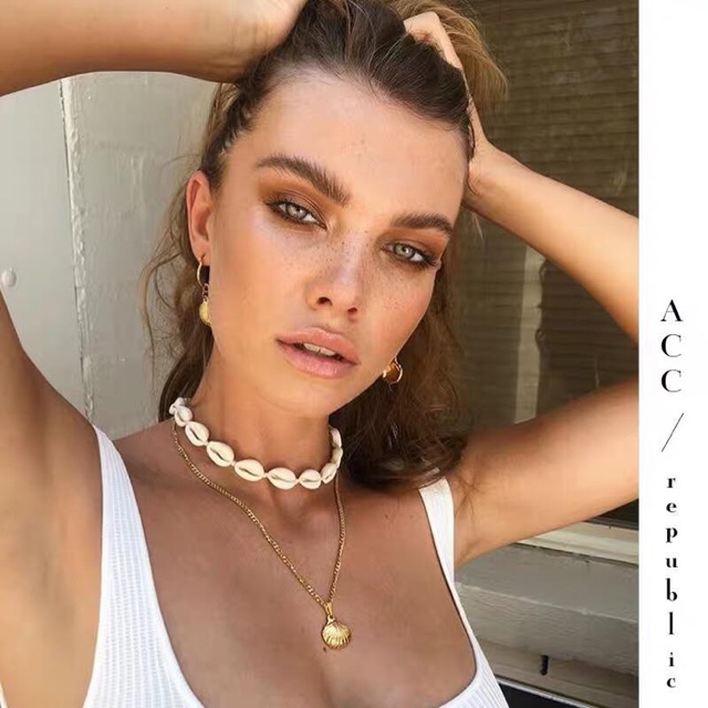 Vòng cổ vỏ ốc. (chỉ có vòng Choker ốc trên )