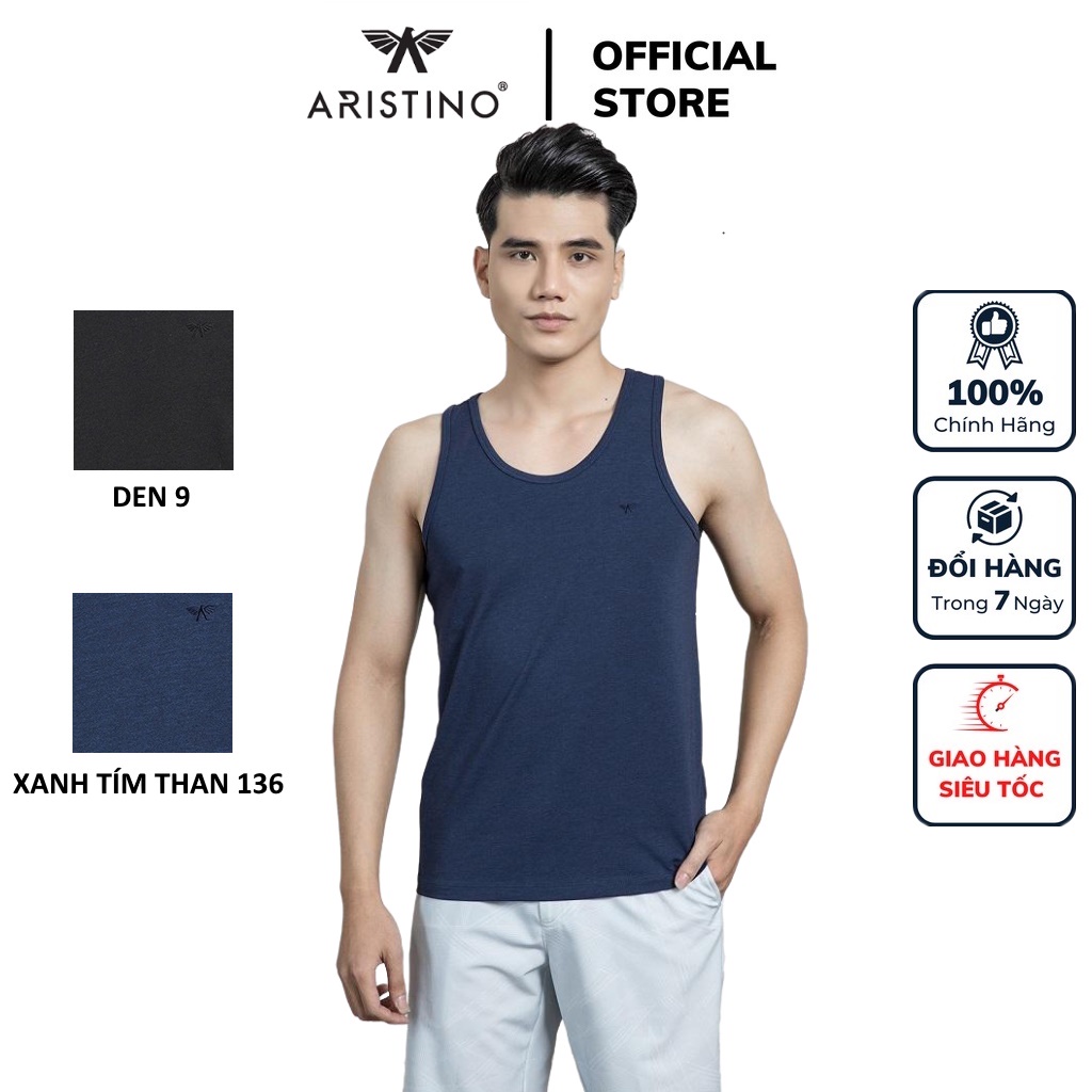 Áo Ba 3 Lỗ Nam ARISTINO ATTR03 Thun Mặc Lót Trong Tập Gym dáng Tanktop vai nhỏ chất vải polyester thể thao trơn màu