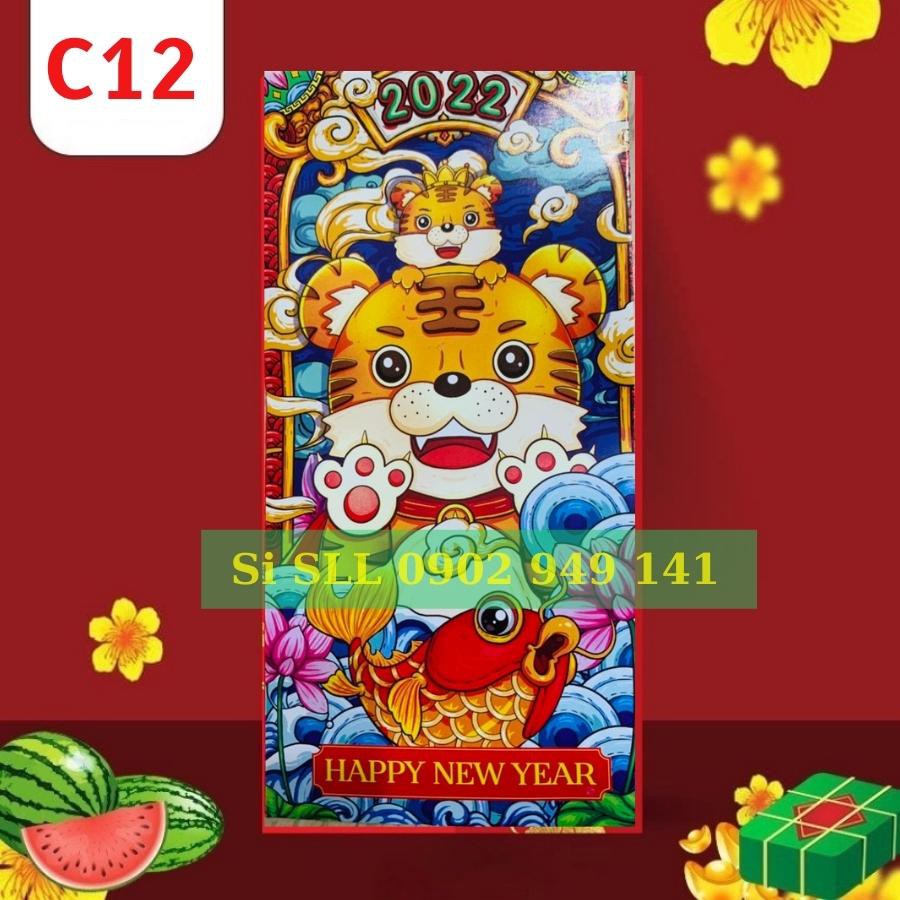 Bao lì xì 2023 set 10 cái Tiền Đô tết độc lạ may mắn đẹp dễ thương Cute Tết Quý Mão Bao lì xì đẹp Thần Tài LX04 - ESHOP