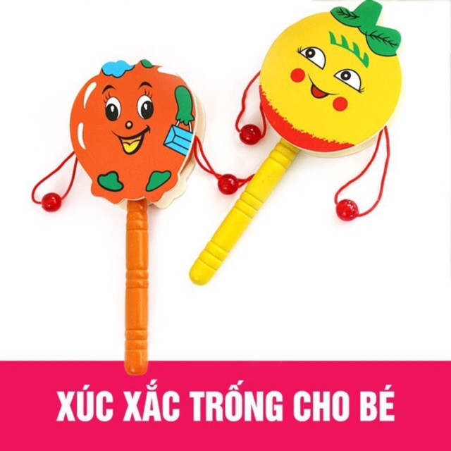 [LIKADO] Đồ chơi xúc xắc trống bằng gỗ FREESHIP Đồ chơi cho bé(SP001918)