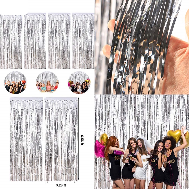 Rèm ánh kim phối tua rua nhiều màu sắc