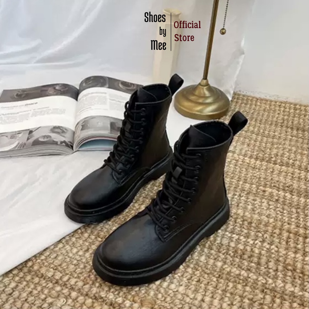 Giày Bốt Nữ Cao Cổ, FULLBOX 2021, Shoes by Mee Boots Cao Cổ Cao Cấp, Dễ Mix Đồ, Phong Cách Hàn Quốc, Lót Nỉ Êm Chân | BigBuy360 - bigbuy360.vn