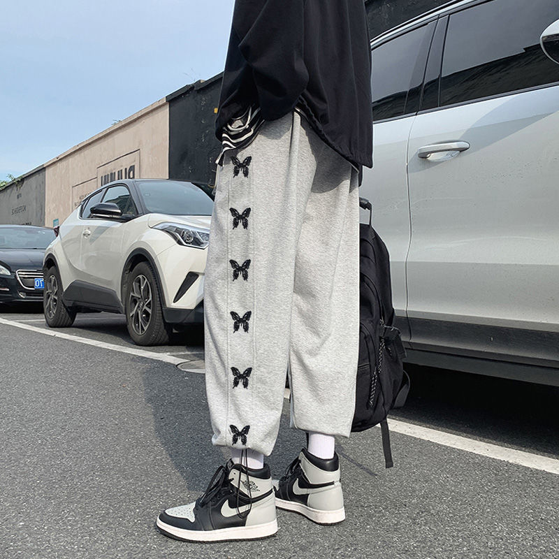 Quần dài ống rộng in hình bướm cá tính thời trang | BigBuy360 - bigbuy360.vn