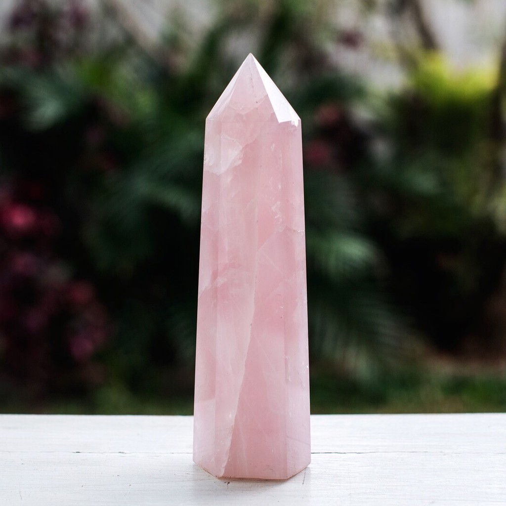 Đá Thanh Tẩy Hình Trụ Hồng (Rose Quartz)