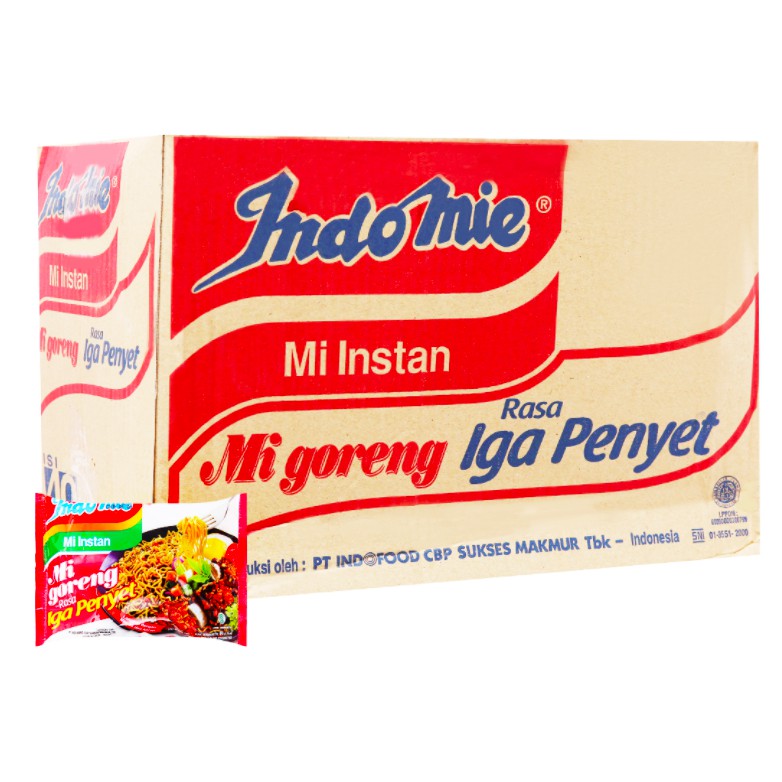 Thùng 40 gói mì xào khô Indomie đủ vị