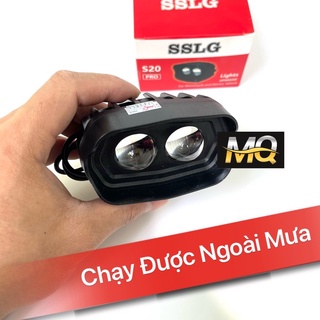 Đèn trợ sáng mini 2 bi cầu 2 chế độ sáng và nháy passing