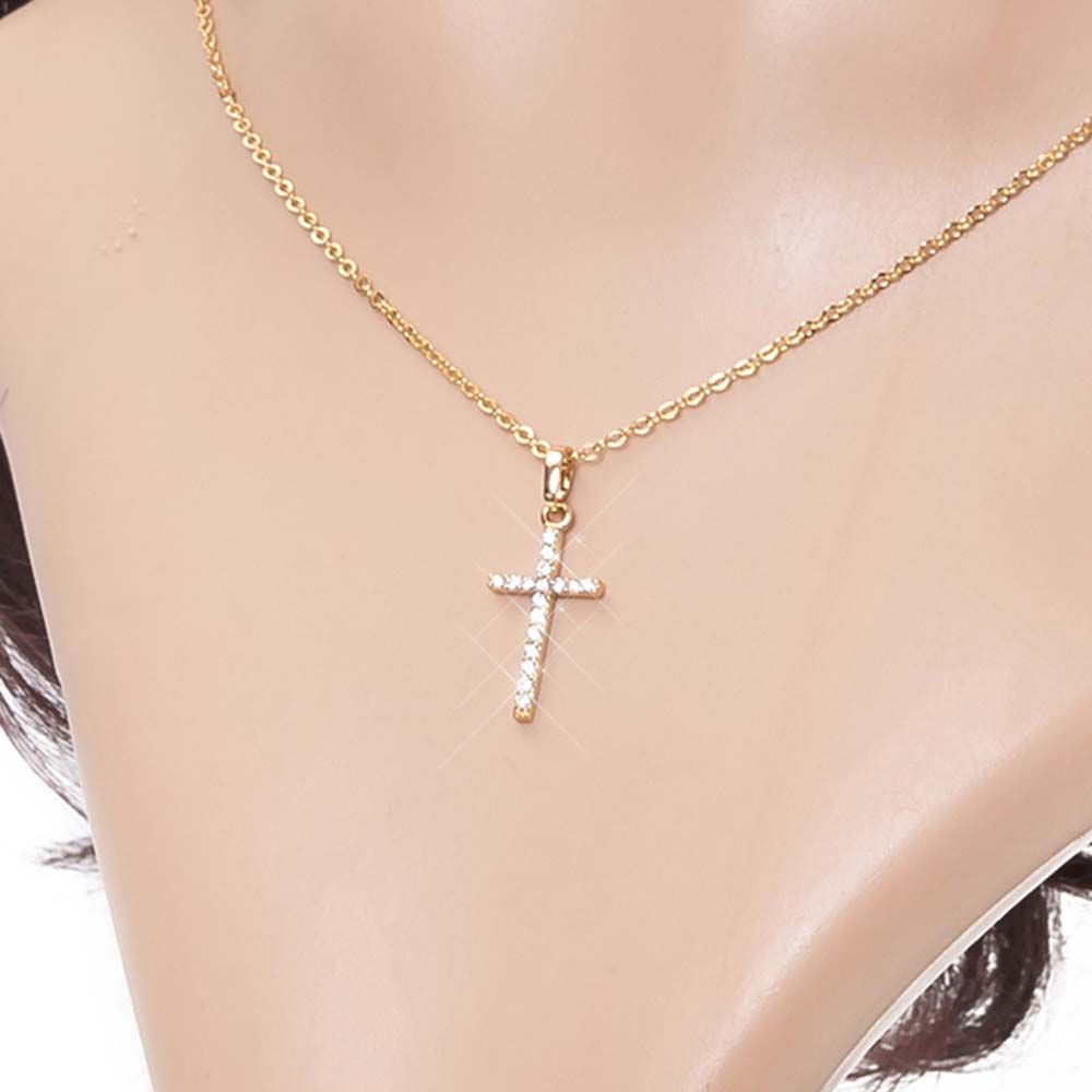 Vòng Cổ Choker Mặt Hình Thánh Giá Đính Đá Nhiều Màu Sắc Lấp Lánh Phong Cách Hàn Quốc Cho Nữ