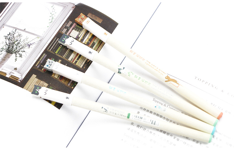 Bút viết mực gel ngòi 0.38 hình mèo đáng yêu
