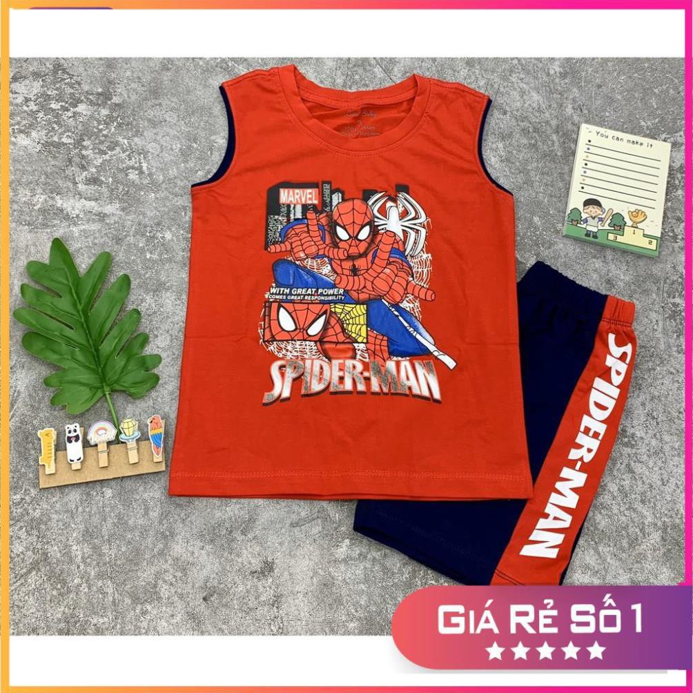 Set quần áo bé boy sát nách Spiderman 3-10T. làm từ cotton mềm mịn, thoáng co dãn tốt. Thương hiệu LITIBABY