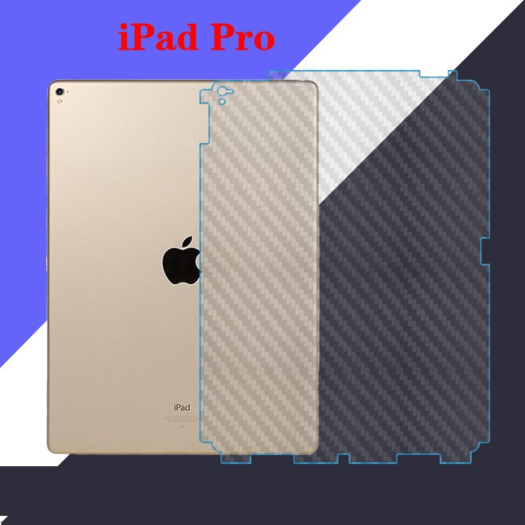 Miếng dán carbon 3D mặt lưng cho ipad new 2017/ ipad air/ ipad air 2/ ipad mini 123/ ipad mini 4/ pro 9.7/ pro 10.5