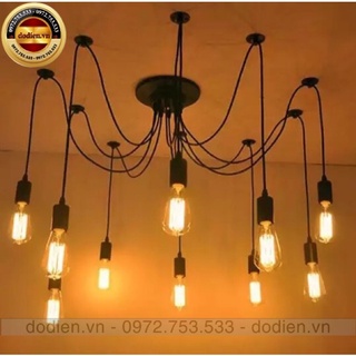 Đèn chùm mạng nhện 10 bóng dây 2m