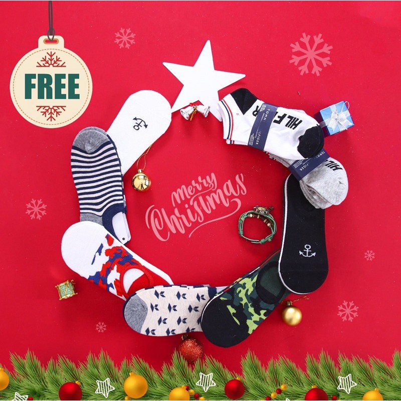 [FREE GIFT] 1 đôi vớ tất Noel 2021