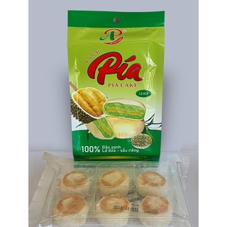 Bánh pía đậu xanh sầu riêng lá dứa chay 150gr/ 6 cái