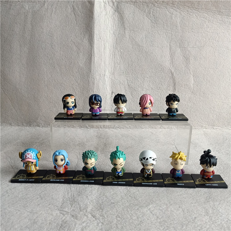 Set 12 Mô Hình Nhân Vật Phim One Piece Trang Trí