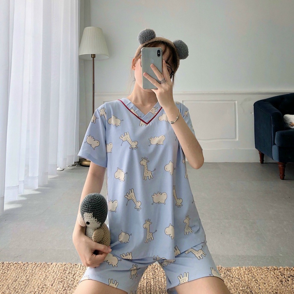 Shop Bầu Xinh Bộ Lửng Bầu và Cho Con Bú Chất Cotton Mỏng Nhẹ - bộ đồ bầu kết hợp sau sinh - Tổng kho - HT-KidsMomy Cam K
