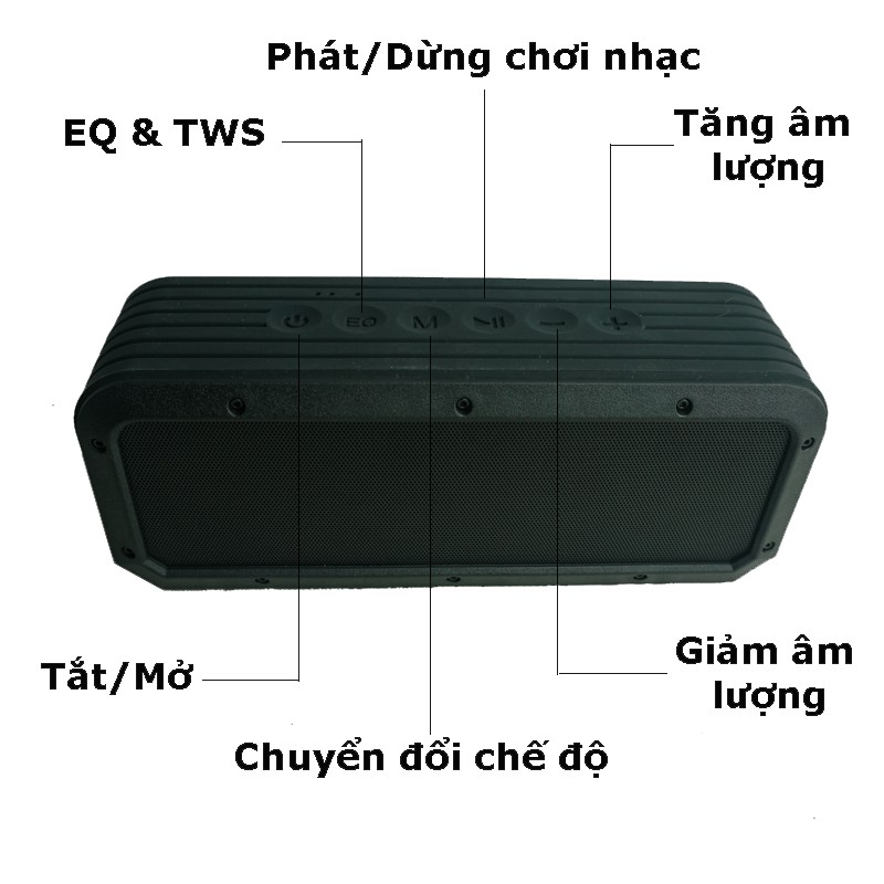 Loa Bluetooth 60W X6 Âm Thanh Di Động - Hàng Chính Hãng