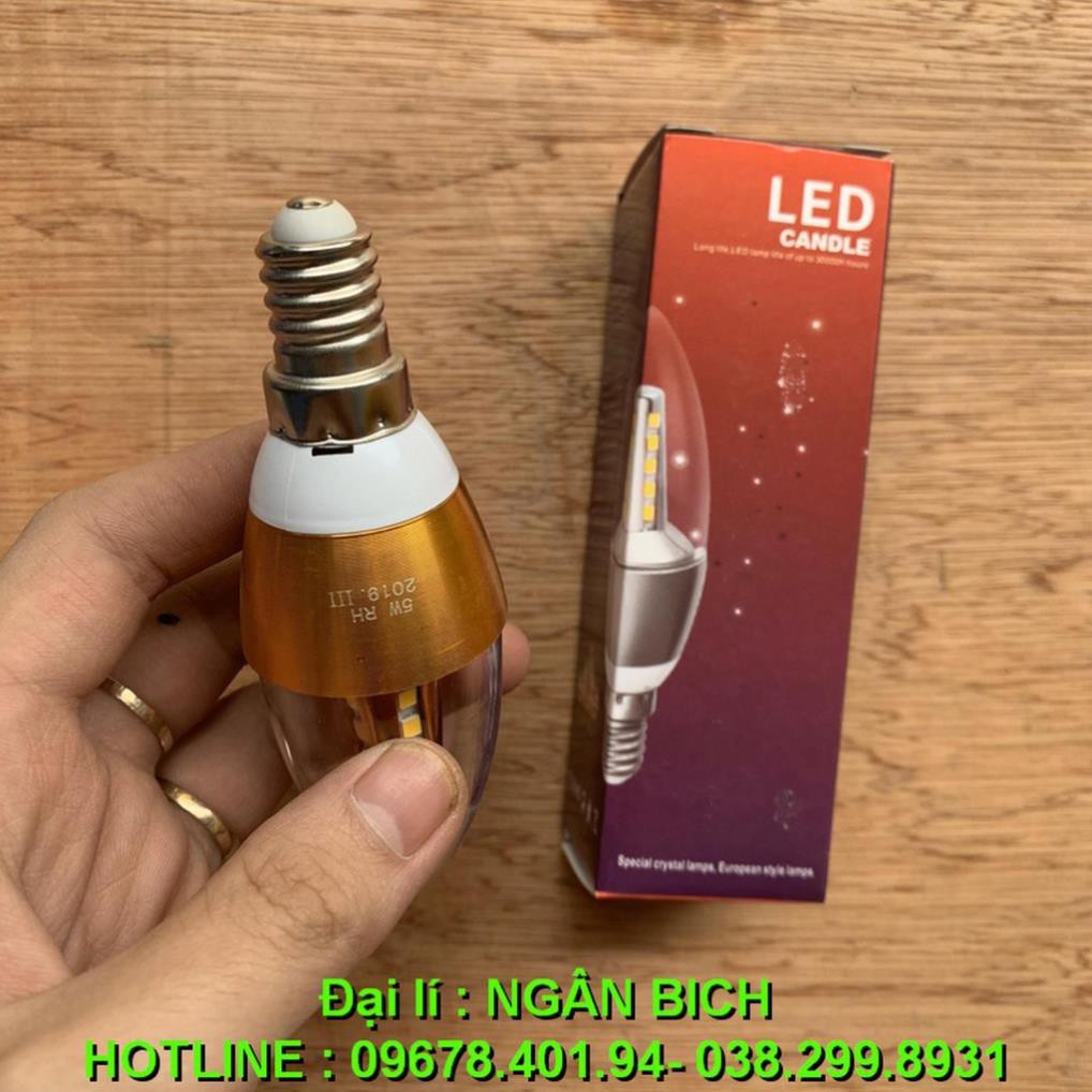 (Cực rẻ lại bền) Bóng đèn E14 thắp đèn chùm,đèn trang trí LED CANDLE Hàng việt nam chất lượng cao