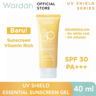Image of BB - Wardah UV Shield Essential Sunscreen Gel SPF 30 PA +++ 40 ml - Wardah Sunscereen - EXP 2024