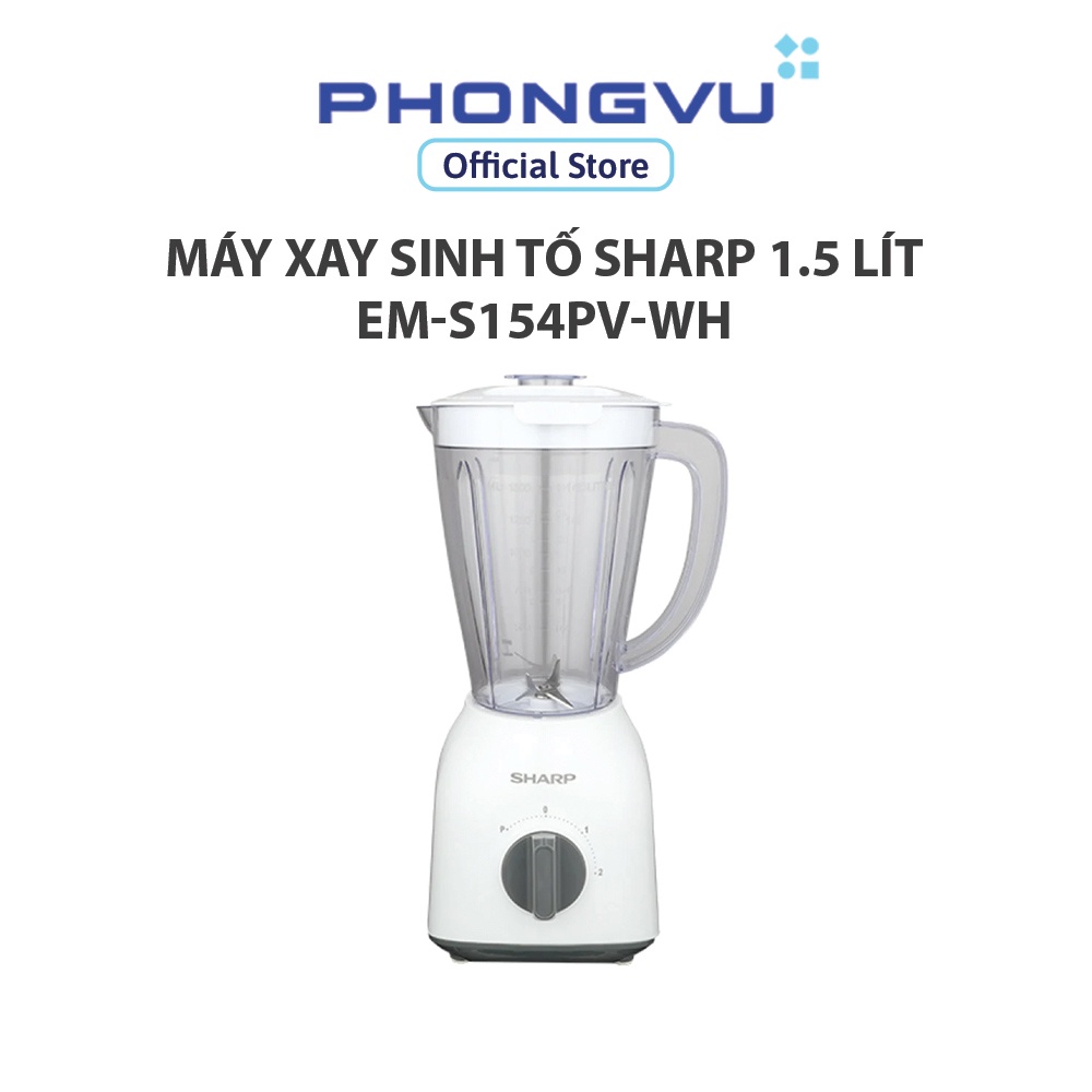 Máy xay sinh tố Sharp 1.5 lít EM-S154PV-WH - Bảo hành 12 tháng