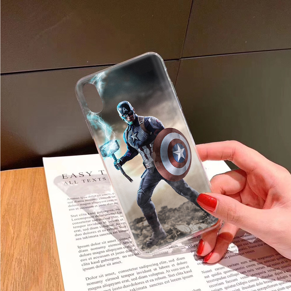 Ốp Điện Thoại Trong Suốt Hình Captain America Cho Xiaomi Redmi 9S 7A 9A 8A 9T 9 9C Power Pro NFC Prime Max Ta121