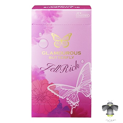 Bao cao su Jex Glamourous Butterfly Jell Rich, bao cao su Nhật Bản trơn mỏng nhiều gel