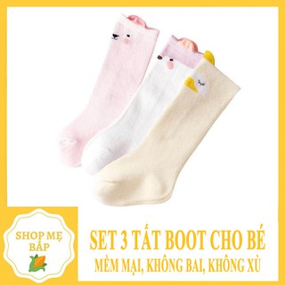 SET 3 ĐÔI TẤT BOOT CHO BÉ❤️FREESHIP❤️tất boot cổ cao cho bé, Mềm mịn, không bai, không xù - PKSS22