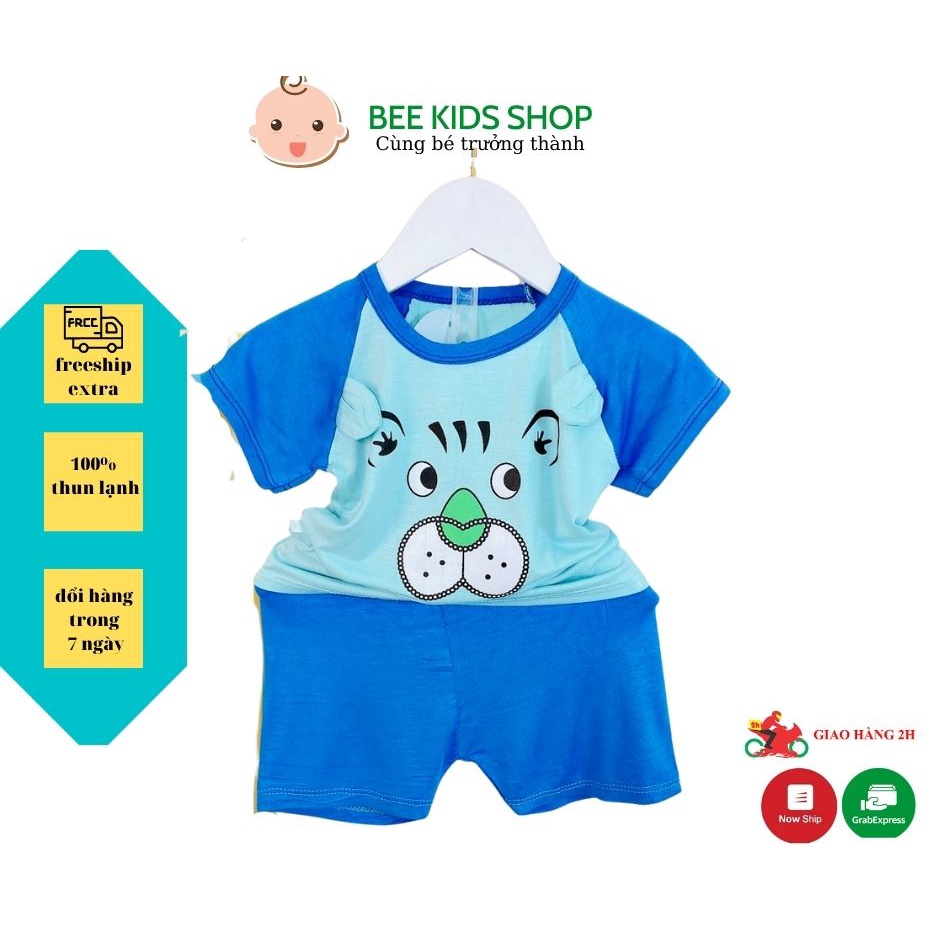 Bộ Cộc Tay Cho Bé 💖FREE SHIP💖 Bộ Minky Mom Cộc Tay Hình Cún Cho bé trai bé gái