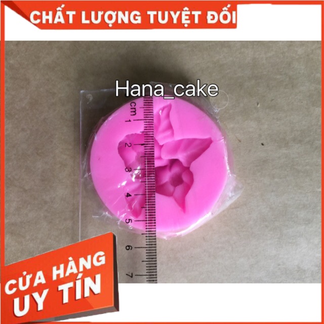 Khuôn silicon 4D hoa lá nhí đôi