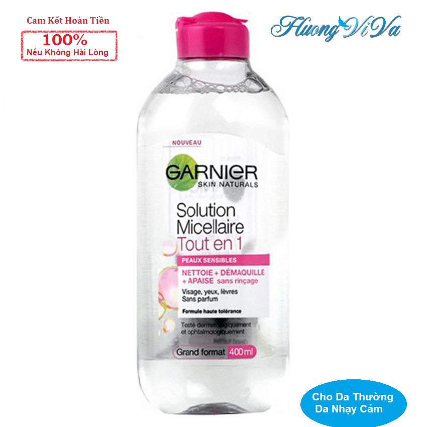 [BẢN PHÁP] Nước Tẩy Trang Garnier SkinActive Solution Micellaire Tout En 1 / Biphase Micellaire Tout En 1 - 400ml