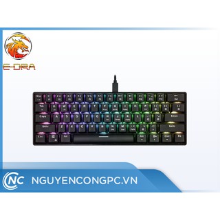Bàn phím cơ E-DRA EK361W - Bàn phím cơ 60%, 61 phím BẢO HÀNH 2 năm