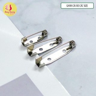Ghim cài áo trơn các size - set 10c