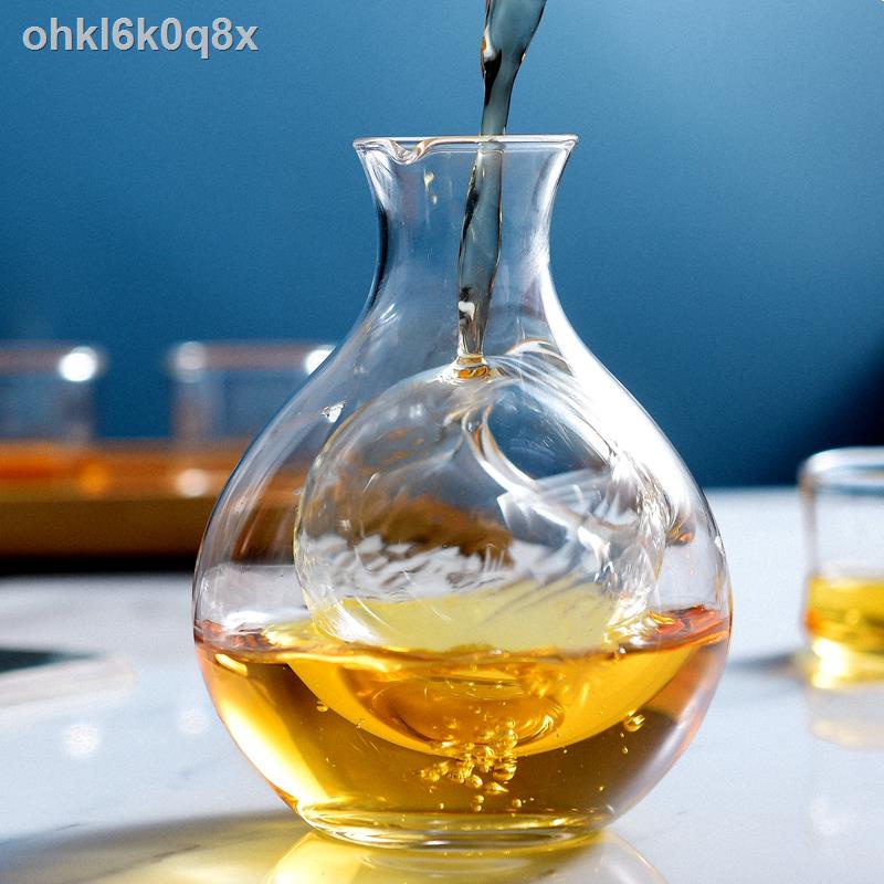 ◙ ✼ ○☫✠Bình đá thổi bằng tay, thủy tinh pha lê, rót rượu gia đình, cá tính, ngoại, ly trắng, dụng cụ làm