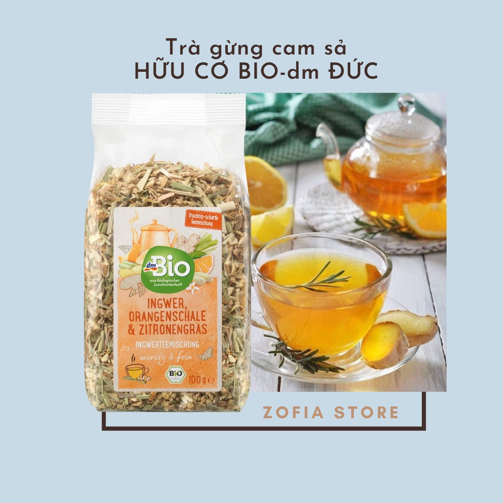 Trà gừng cam sả Dm Bio Hữu cơ nội địa Đức