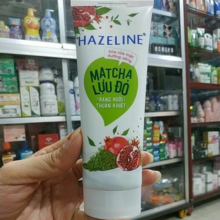 SỮA RỬA MẶT SÁNG DA,NGỪA ĐỐM NÂU"HAZELINE MATCHA LỰU ĐỎ"100G