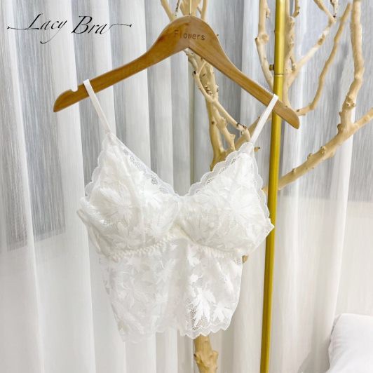 Áo Bra Ren Lưới Mềm Họa Tiết Lá Xinh Xắn Lacy Bra - AL28